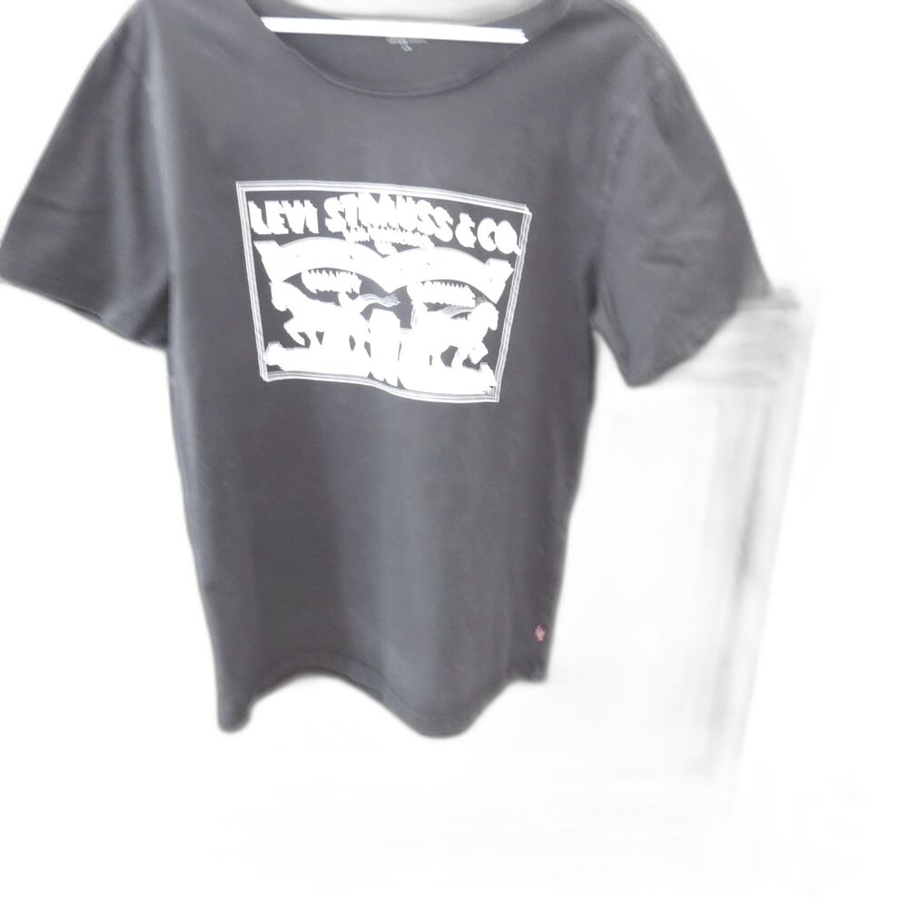 Levi's Men's (unisex) 2 Horse Pull Graphic T Retro Cotton Black L EUC - Picture 4 of 6